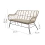 Garden sofa Ariki 121 x 62 x 76 cm synthetic rattan Steel Graphite by BigBuy Home, Armchairs - Ref: S8700200, Price: 268,12 €...