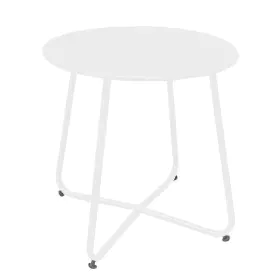 Side table Luna Steel White 45 x 45 cm by BigBuy Home, Side Tables - Ref: S8700234, Price: 35,53 €, Discount: %