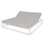 Ligstoel Luana Duplo 180 x 200 x 43 cm Branco Cinzento Aço de BigBuy Garden, Espreguiçadeiras - Ref: S8700240, Preço: 2,00 €,...