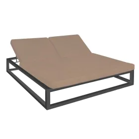 Chaise longue Luana Double Moka 180 x 200 x 43 cm Graphite de BigBuy Garden, Bains de soleil - Réf : S8700241, Prix : 1,00 €,...