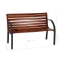 Banco 120 x 62 x 82 cm Madera Acero Nogal Jardín de BigBuy Home, Bancos - Ref: S8700321, Precio: 86,09 €, Descuento: %