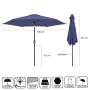 Parasol Monty Aluminium Blue marine 300 cm de BigBuy Home, Parasols - Réf : S8700323, Prix : 113,85 €, Remise : %