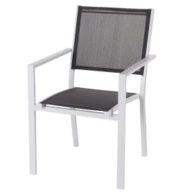 Chaise de jardin Thais 55,2 x 60,4 x 86 cm Gris Aluminium Blanc de BigBuy Home, Chaises de table de jardin - Réf : S8700329, ...