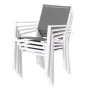 Chaise de jardin Thais 55,2 x 60,4 x 86 cm Gris Aluminium Blanc de BigBuy Home, Chaises de table de jardin - Réf : S8700329, ...