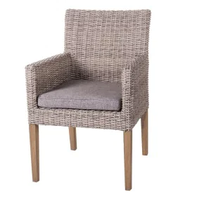 Garden chair Patsy Grey Wood Rattan 58 x 63 x 86 cm by BigBuy Home, Garden Dining Chairs - Ref: S8700337, Price: 182,81 €, Di...