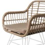 Sedia da giardino Ariki 57 x 62 x 80 cm rattan sintetico Acciaio Bianco di BigBuy Home, Sedie per tavolo da giardino - Rif: S...