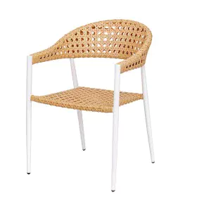 Chaise de jardin Niva Aluminium Blanc de BigBuy Garden, Chaises de table de jardin - Réf : S8700410, Prix : 187,68 €, Remise : %