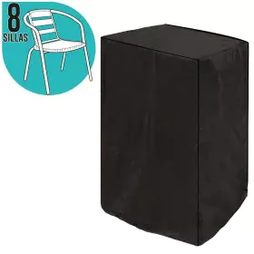 Funda para Silla Para sillas Negro PVC 66 x 66 x 170 cm de BigBuy Garden, Sillas - Ref: S8700429, Precio: 15,69 €, Descuento: %