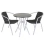 Mesa auxiliar Zoe Negro Gris Acero 60 x 60 x 70 cm de BigBuy Garden, Mesas auxiliares - Ref: S8700451, Precio: 55,53 €, Descu...