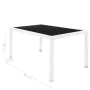 Dining Table Marlene Aluminium Crystal Rattan Tempered Glass 160 x 90 x 76 cm by BigBuy Garden, Dining Tables - Ref: S8700492...