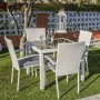 Dining Table Marlene Aluminium Crystal Rattan Tempered Glass 90 x 90 x 76 cm by BigBuy Garden, Dining Tables - Ref: S8700493,...