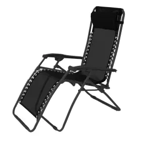 Chaise Pliante Non gravity Noir 95 x 65 x 106 cm de BigBuy Garden, Chaises pliantes - Réf : S8700499, Prix : 49,96 €, Remise : %