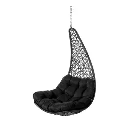 Fauteuil de jardin suspendu Dido Noir Rotin 82 x 84 x 132 cm de BigBuy Garden, Fauteuils - Réf : S8700518, Prix : 291,21 €, R...