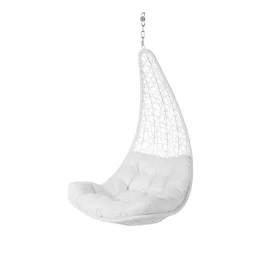 Poltrona de jardim suspensa Dido Branco Rotim 82 x 84 x 132 cm de BigBuy Garden, Poltronas - Ref: S8700519, Preço: 291,21 €, ...