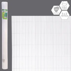 Wattle White PVC 1 x 300 x 200 cm by BigBuy Garden, Decorative Fences - Ref: S8700534, Price: 60,05 €, Discount: %