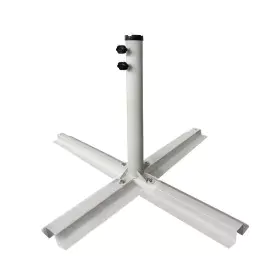 Base for beach umbrella Thais White Steel 90 x 90 x 55 cm by BigBuy Garden, Parasol Stands & Bases - Ref: S8700584, Price: 25...