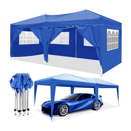 Pergola Acier 600 x 300 x 260 cm Bleu de BigBuy Garden, Tonnelles - Réf : S8700636, Prix : 300,26 €, Remise : %