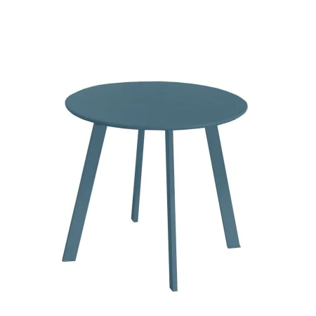 Table Marzia Steel Blue Steel 50 x 50 x 44 cm by BigBuy Home, Side Tables - Ref: S8700638, Price: 42,19 €, Discount: %