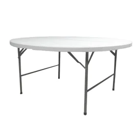 Folding Table White HDPE 122 x 122 x 74 cm by BigBuy Garden, Picnic Tables - Ref: S8700664, Price: 88,34 €, Discount: %