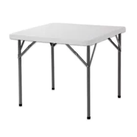 Table Piable Catering Blanc 87 x 87 x 74 cm de BigBuy Garden, Tables de pique-nique - Réf : S8700665, Prix : 54,40 €, Remise : %