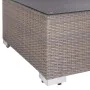 Tavolino da Caffè Marlene Marrone Chiaro Cristallo Rattan 75 x 75 x 38 cm di BigBuy Garden, Tavolini da appoggio - Rif: S8700...