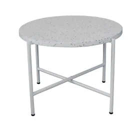 Mesa de apoio Terrazzo Branco 60 x 60 x 45 cm de BigBuy Home, Mesas auxiliares - Ref: S8700699, Preço: 97,60 €, Desconto: %