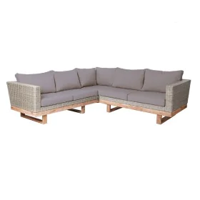 Gartenbank Patsy Grau Holz Rattan 235 x 230 x 64,5 cm von BigBuy Outdoor, Sofas - Ref: S8700714, Preis: 1,00 €, Rabatt: %