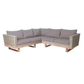 Gartenbank Patsy Grau Holz Rattan 235 x 230 x 64,5 cm von BigBuy Outdoor, Sofas - Ref: S8700714, Preis: 2,00 €, Rabatt: %