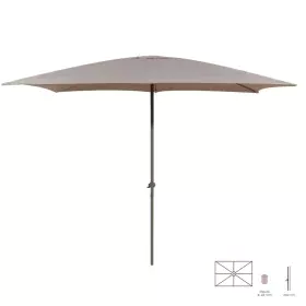 Sunshade Tessa Taupe Aluminium 300 x 400 x 250 cm by BigBuy Garden, Parasols - Ref: S8700716, Price: 117,98 €, Discount: %