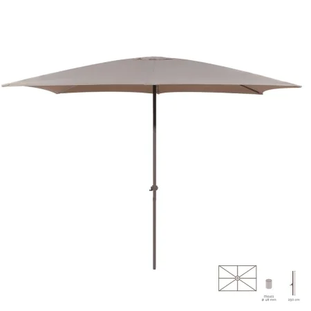 Parasol Tessa Taupe Alumínio 300 x 400 x 250 cm de BigBuy Garden, Sombrinhas - Ref: S8700716, Preço: 113,00 €, Desconto: %