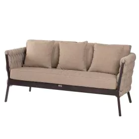 Sofá de Jardín Rebecca Negro Marrón claro Aluminio 176 x 83 x 74 cm de BigBuy Home, Sofás - Ref: S8700753, Precio: 2,00 €, De...