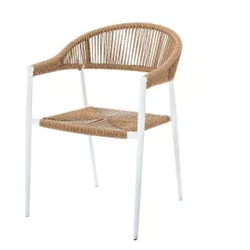 Tuinstoel Neska ii Branco Sintético Alumínio 56 x 59,5 x 81 cm de BigBuy Home, Cadeiras para mesa de jardim - Ref: S8700765, ...