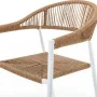 Chaise de jardin Neska ii Blanc Synthétique Aluminium 56 x 59,5 x 81 cm de BigBuy Home, Chaises de table de jardin - Réf : S8...