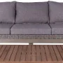 Divano da Giardino Patsy Grigio Alluminio Rattan Legno di acacia 220 x 89 x 64,50 cm di BigBuy Home, Divani - Rif: S8700767, ...