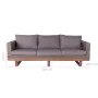 Garden sofa Patsy Grey Aluminium Rattan Acacia 220 x 89 x 64,50 cm by BigBuy Home, Sofas - Ref: S8700767, Price: 1,00 €, Disc...