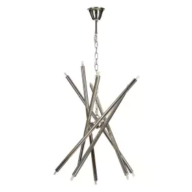 Candeeiro de teto 82 x 82 x 34,3 cm Cristal Metal Prata de BigBuy Home, Iluminação suspensa - Ref: S8800227, Preço: 278,68 €,...