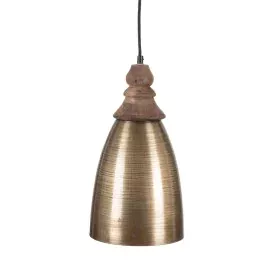 Candeeiro de teto 22 x 22 x 42 cm Dourado Ferro 60 W de BigBuy Home, Iluminação suspensa - Ref: S8800234, Preço: 52,45 €, Des...