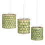 Suspension 32 x 32 x 29 cm Naturel Vert Bambou 220 V 40 W (3 Unités) de BigBuy Home, Suspensions - Réf : S8800334, Prix : 37,...