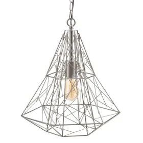 Candeeiro de teto Metal Prata 35 x 35 x 45 cm de BigBuy Home, Iluminação suspensa - Ref: S8800487, Preço: 35,45 €, Desconto: %