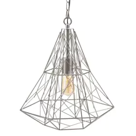 Lámpara de Techo Metal Plata 35 x 35 x 45 cm de BigBuy Home, Iluminación colgante - Ref: S8800487, Precio: 35,45 €, Descuento: %