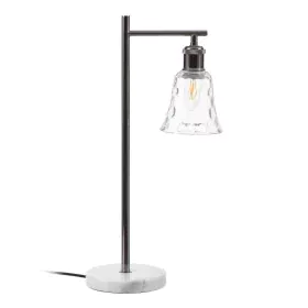 Desk lamp White Grey Silver Metal Crystal Marble Iron 220 V 20 x 16 x 54 cm by BigBuy Home, Bedside and Table Lamps - Ref: S8...