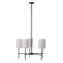 Candeeiro de teto 64 x 64 x 38 cm Preto Metal Branco Ø 18 cm de BigBuy Home, Iluminação suspensa - Ref: S8800576, Preço: 110,...