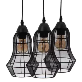 Lampadario 40 x 40 x 140 cm Nero Metallo 27 cm di BigBuy Home, Lampade a sospensione - Rif: S8800626, Prezzo: 65,44 €, Sconto: %