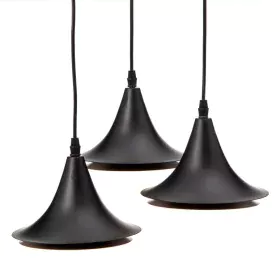 Candeeiro de teto 36 x 36 x 130 cm Preto Dourado Metal Ø 18,5 cm de BigBuy Home, Iluminação suspensa - Ref: S8800673, Preço: ...