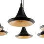 Candeeiro de teto 51,5 x 51,5 x 100 cm Preto Dourado Metal Ø 18,5 cm de BigBuy Home, Iluminação suspensa - Ref: S8800674, Pre...