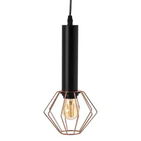 Lampadario Nero Metallo Rame Ø 15 cm 15 x 15 x 30 cm di BigBuy Home, Lampade a sospensione - Rif: S8800679, Prezzo: 29,91 €, ...