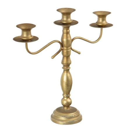 Pot à Bougie 42 x 12 x 42 cm Doré Métal de BigBuy Home, Bougeoirs et chandeliers - Réf : S8800865, Prix : 29,83 €, Remise : %