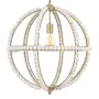 Candeeiro de teto 54 x 54 x 54 cm Metal Madeira Branco de BigBuy Home, Iluminação suspensa - Ref: S8801003, Preço: 171,71 €, ...