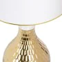 Desk lamp White Golden Linen Ceramic 60 W 220 V 240 V 220-240 V 34 x 34 x 51 cm by BigBuy Home, Bedside and Table Lamps - Ref...