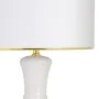 Lampada da tavolo Bianco Dorato Lino Ceramica 60 W 220 V 240 V 220-240 V 34 x 34 x 51 cm di BigBuy Home, Lampade da tavolo e ...